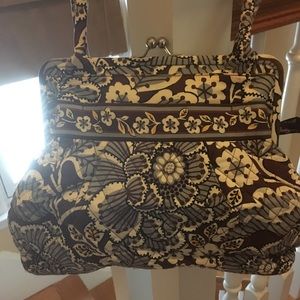 Vera Bradley Alice handbag slate blooms pattern